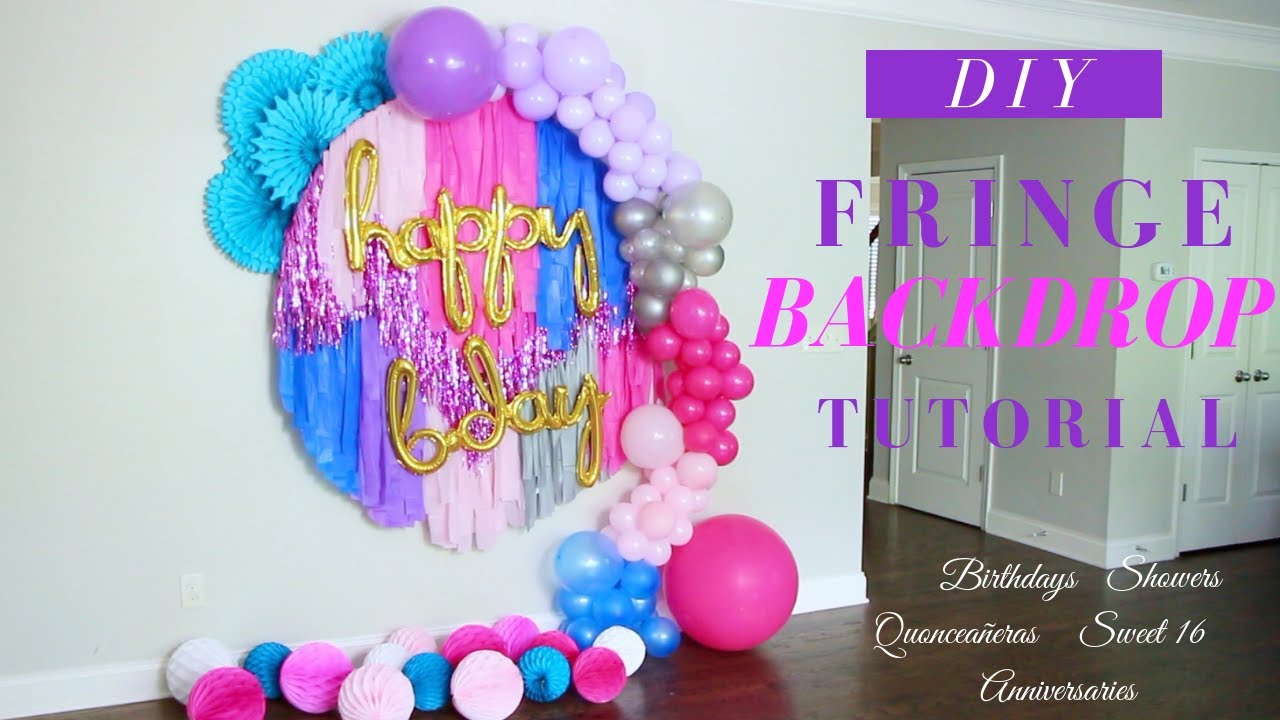 Fringe Backdrop Tutorial |  Streamer Backdrop DIY