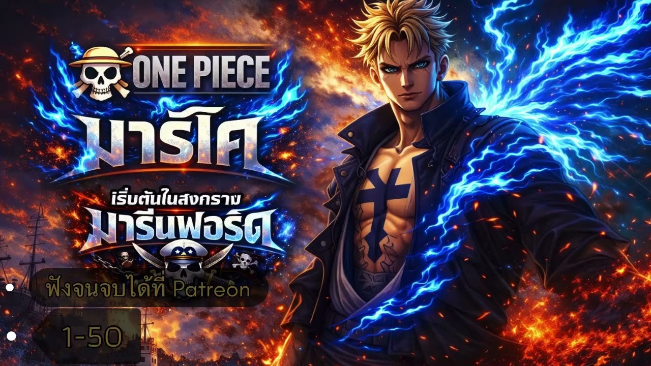 วันพีช : ฉันมาร์โค เริ่มต้นในสงครามมารีนฟอร์ด 1-50 [ ฟังจนจบได้ที่ Patreon ] ✅