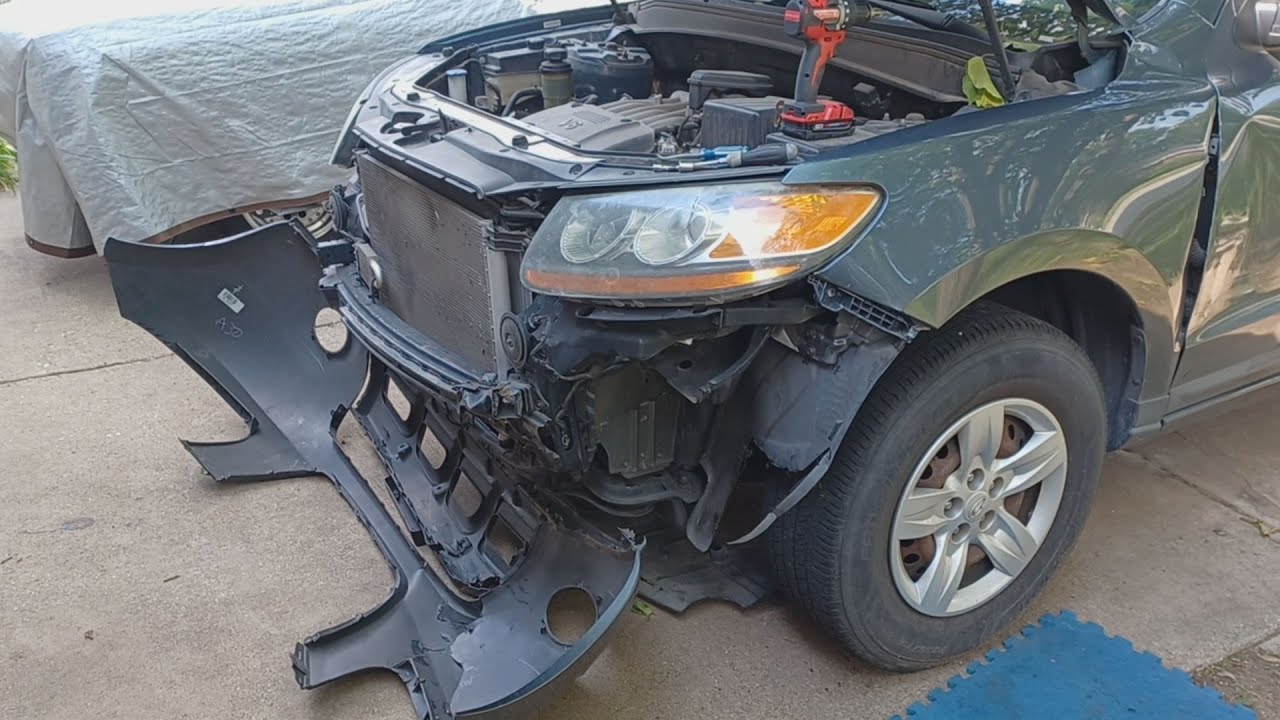 Снятие крыла Hyundai Santa Fe