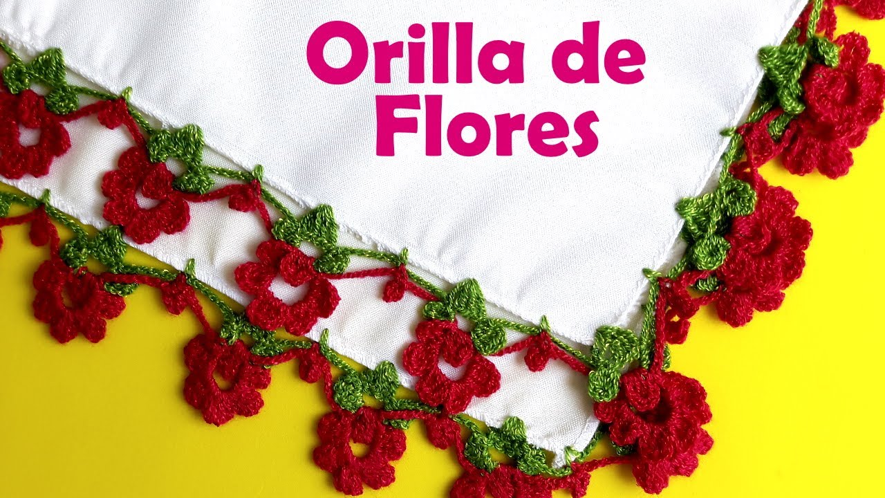 Puntilla de Flor a Crochet | Puntilla fácil