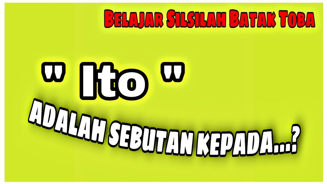 Sebutan / Panggilan 