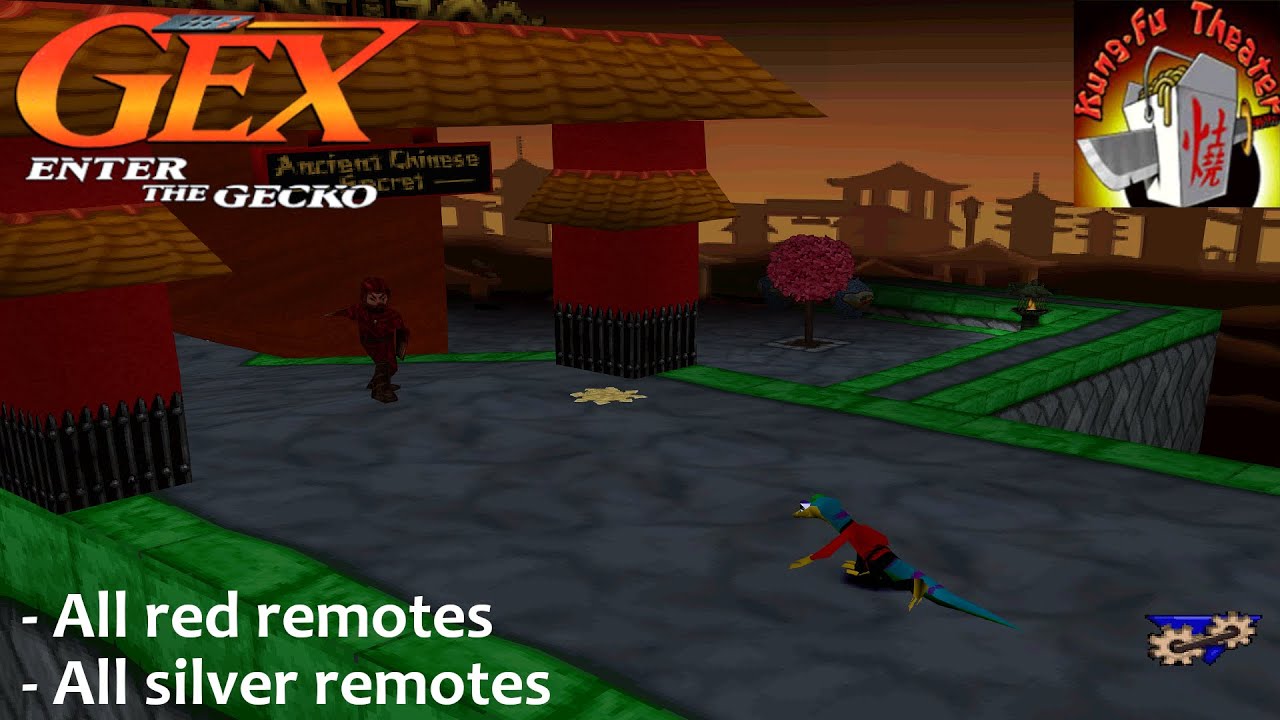 Gex: Enter The Gecko (PSX) - Kung-Fu Theater | Samurai Night Fever (All remotes)