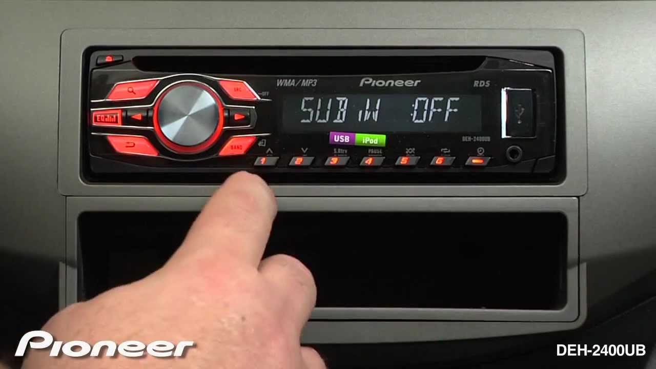 'How To' - DEH-2400UB- Subwoofer Settings