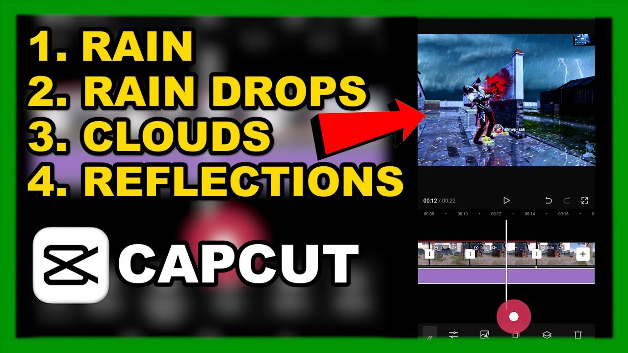 Add Clouds Rain Drops and Reflections in video | Capcut Tutorial | Pubg Mobile