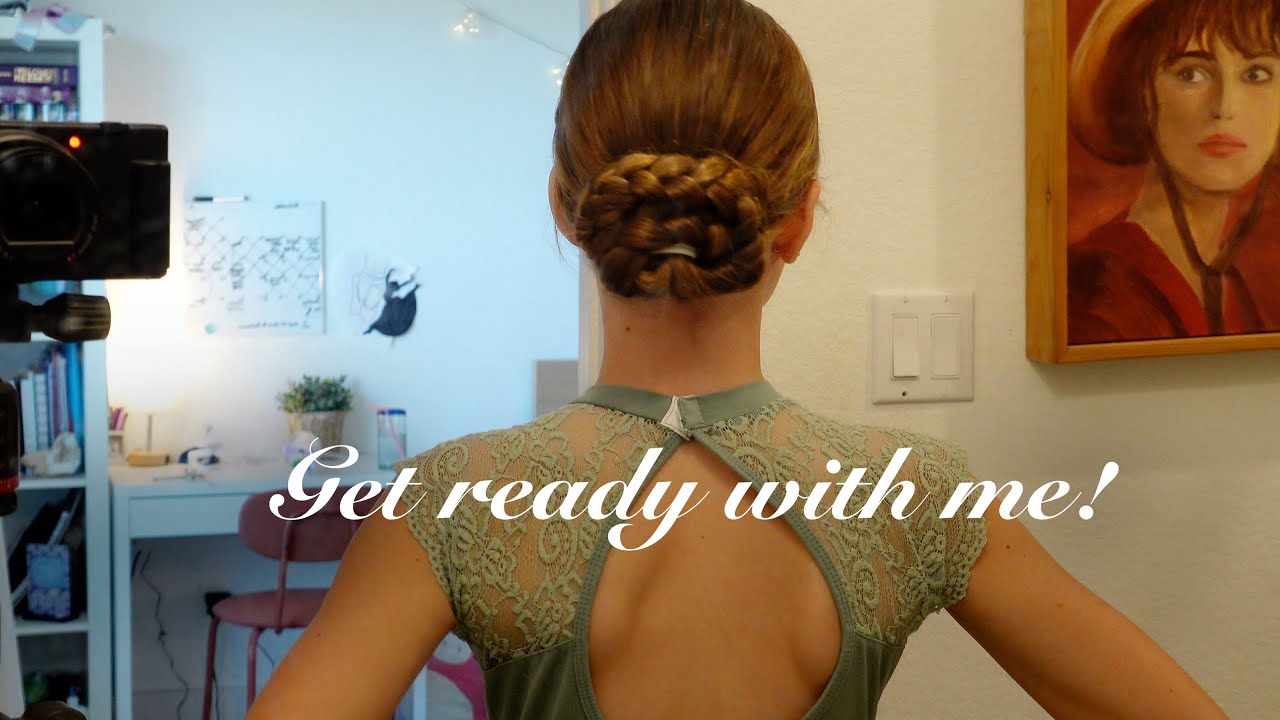 Get ready for ballet with me!  See my ballet bun.