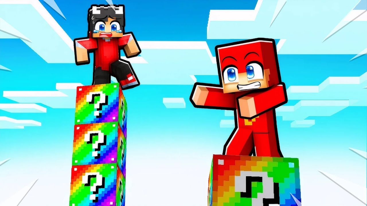 Vi Kæmper På LUCKY BLOCK Tårne i Minecraft!