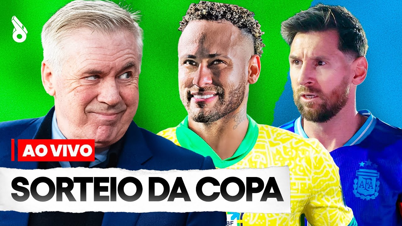 🔴 AO VIVO: VAI SER FÁCIL OU DIFÍCIL? SORTEIO AO VIVO DA COPA DO MUNDO 2026!