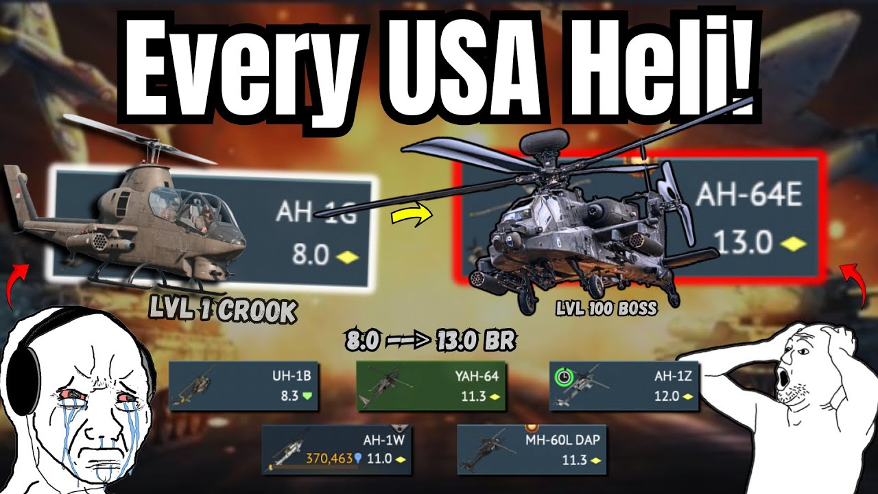 Every SINGLE Heli from USA Tech Tree!🔥(The MOST of ALL Nations) | Did someone say OIL?💥