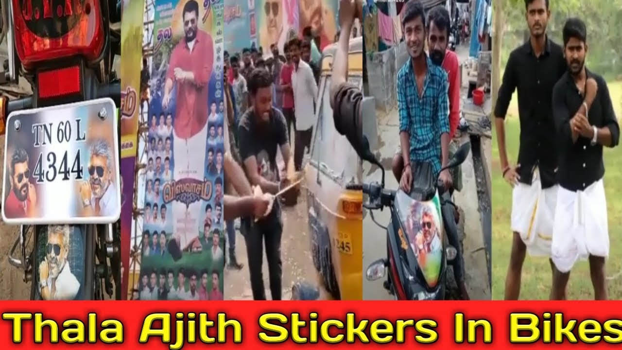 Thala Ajith Stickers In Bikes | Bangalore Central...