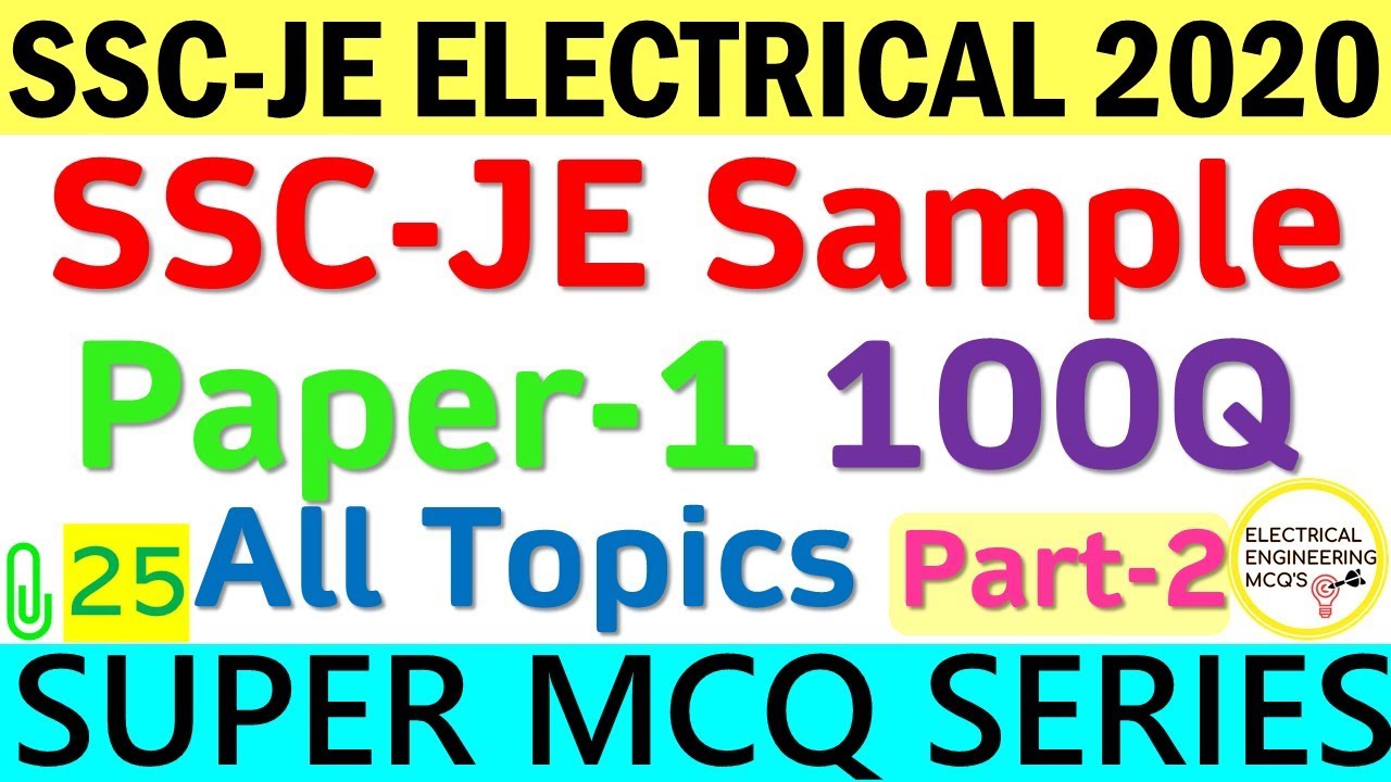 SSC-JE Sample Question Paper | Part-2 | Class 25 |  हिंदी 🔴