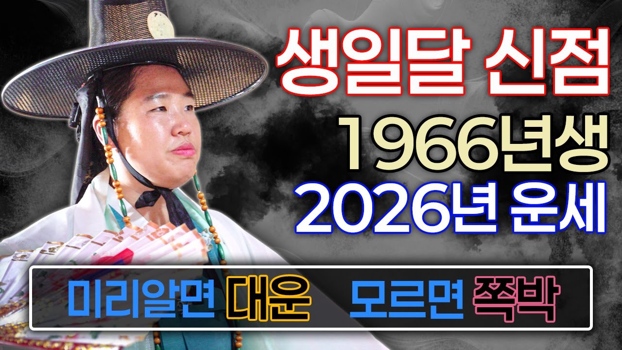 1966년생 2026년운세. 말띠운세중에서 7가지. 생일달로 보는 토종비결
