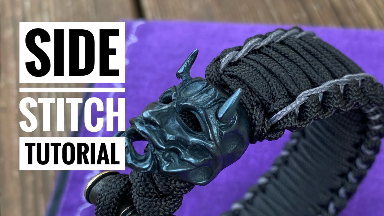 Tutorial of a clever three way side stitch. Perfect to decorate cobra weaves.