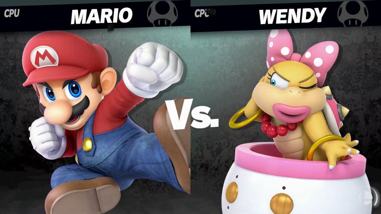 Super Smash Bros. Ultimate - Wendy loses to Mario