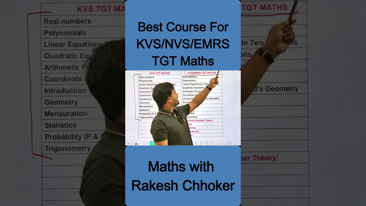 Best Course For KVS NVS EMRS TGT Maths | Paid course for Kvs tgt Maths | Maths Preparation for KVS