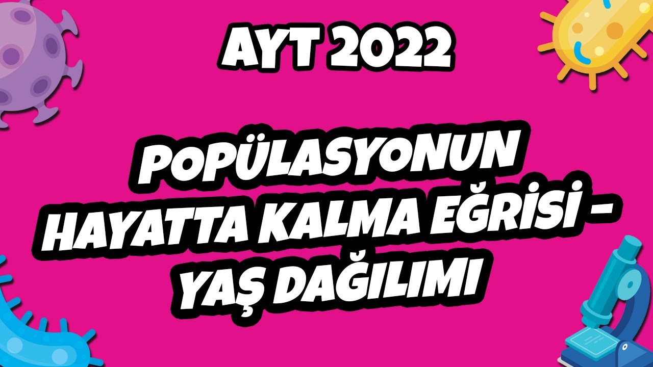 AYT Biyoloji - Popülasyonun Hayatta Kalma Eğrisi – Yaş Dağılımı | AYT Biyoloji 2022 #hedefekoş