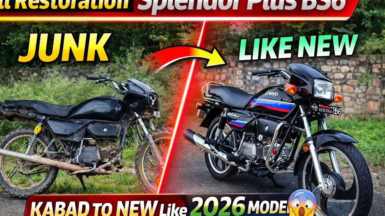 Restoration video | hero splendor plus full restoration with modified alloy | being asif