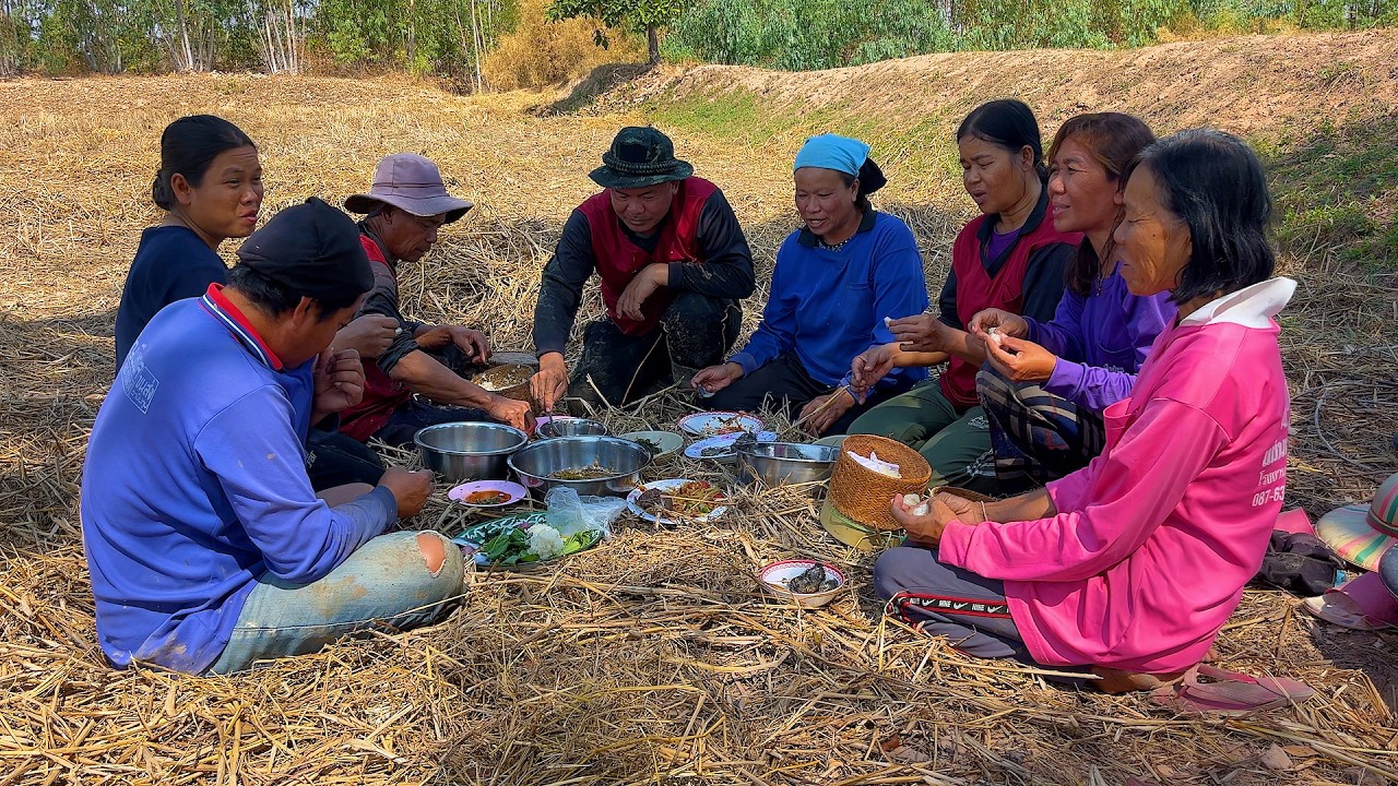 ต้มส้มปลาไหลใหญ่ ปิ้งปลาเข็งมันๆ กินป่าแซ่บๆหลังสาปลา