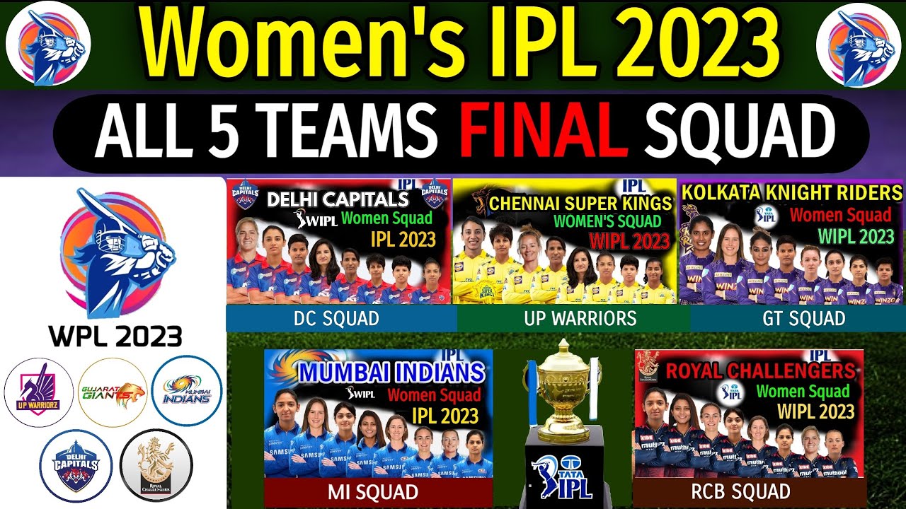 Women's IPL 2023 - All Teams Final Squad | Women's Premier League 2023 All Teams Squad | WPL 2023 |