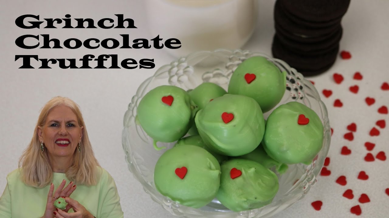 Grinch Chocolate Truffle Balls / Christmas Grinch Truffles