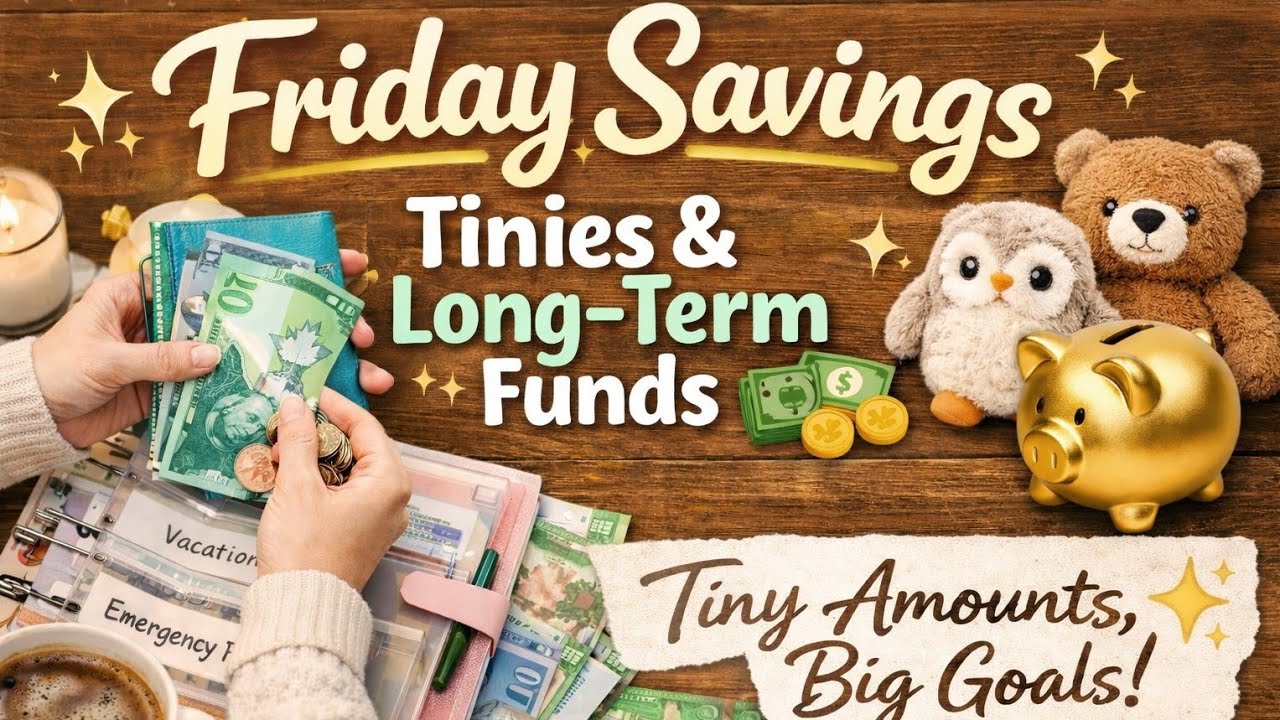 Friday Savings 💰 Tinies & Long-Term Funds | Cash Stuffing Routine| Ep.127🍀