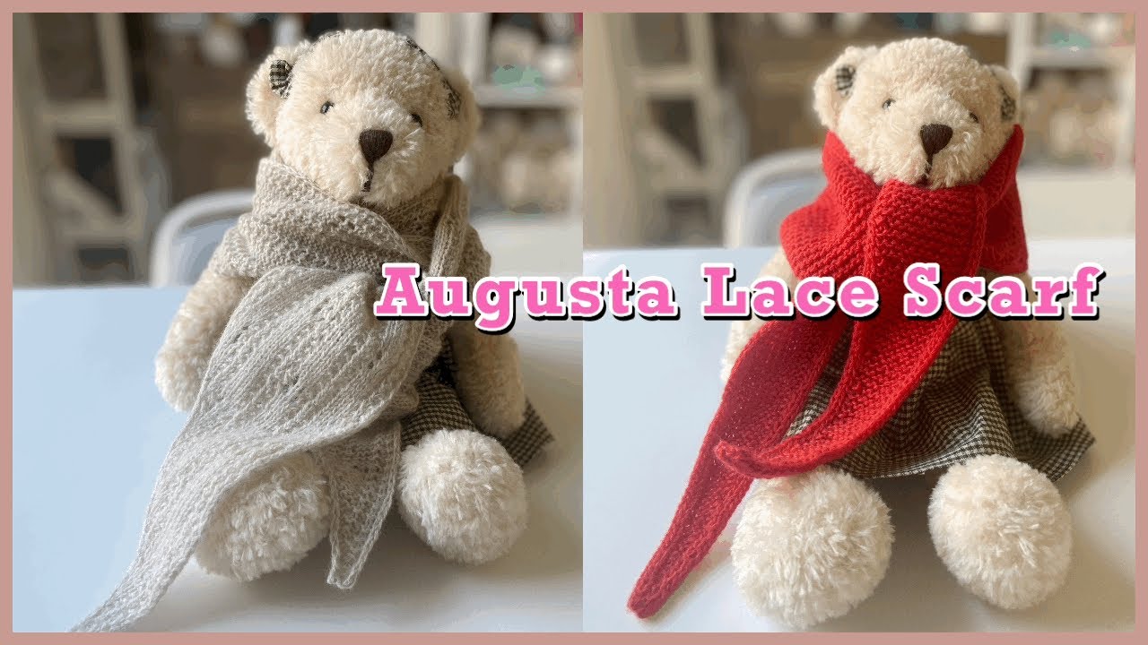 [knitting_log]ep.35 Augusta lace scarf/ 쁘띠스카프다모여라/텔마풀어서어거스타스카프뜨기