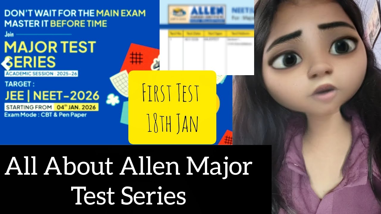 Allen Major Test Series | All About Allen NEET Test Series | #neet2026 #neet #neetmotivation #allen 