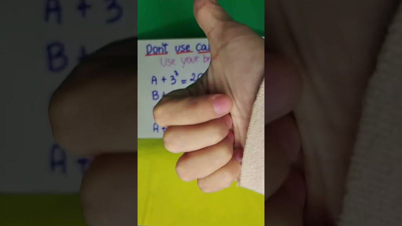 DON'T USE CALCULATOR