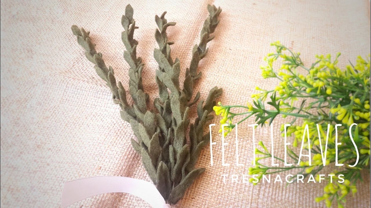 DIY HOW TO MAKE FELT LEAVES || TUTORIAL MAHAR STEP 8