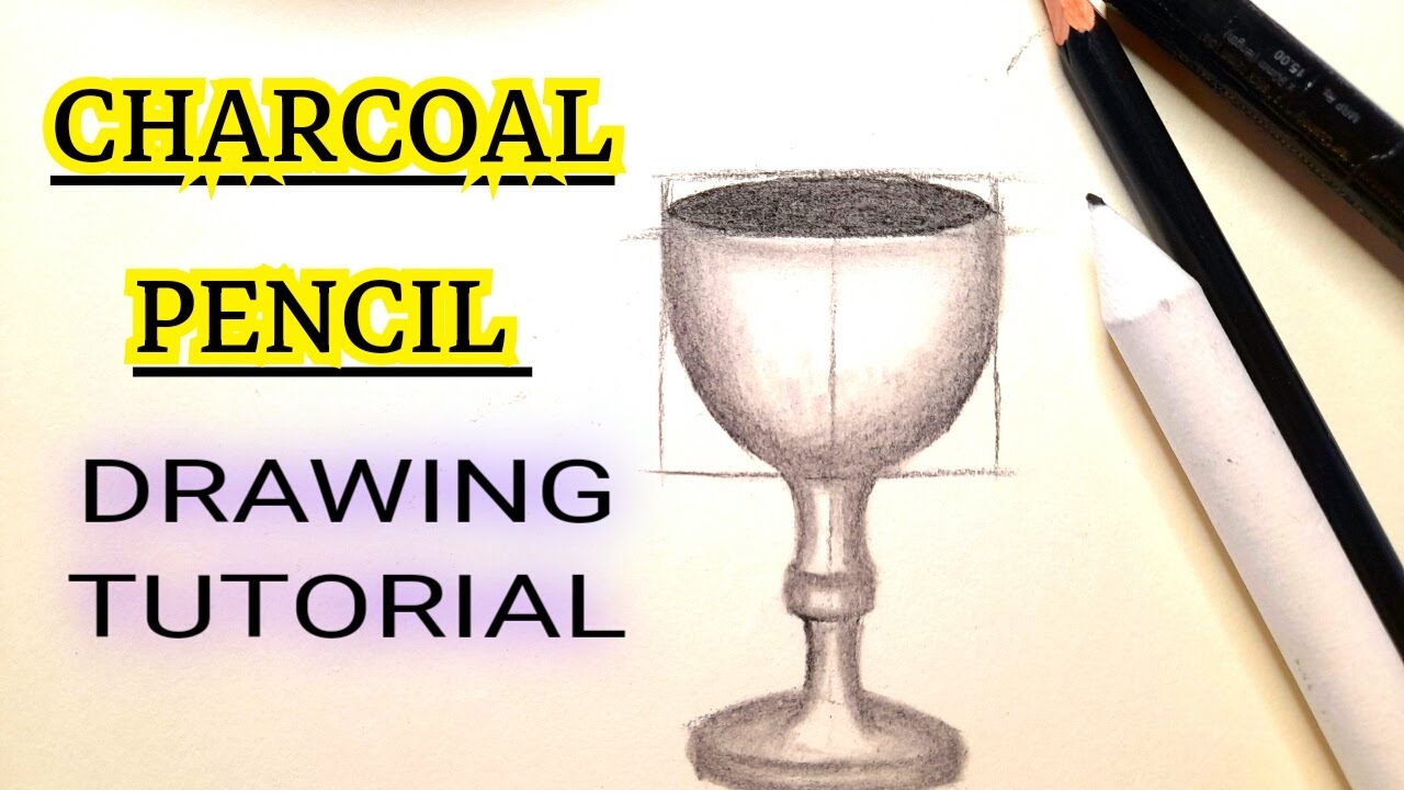 How to Draw Charcoal drawing |Pencil sketch for beginners  Charcoal Art Still Life Drawing Tutorial