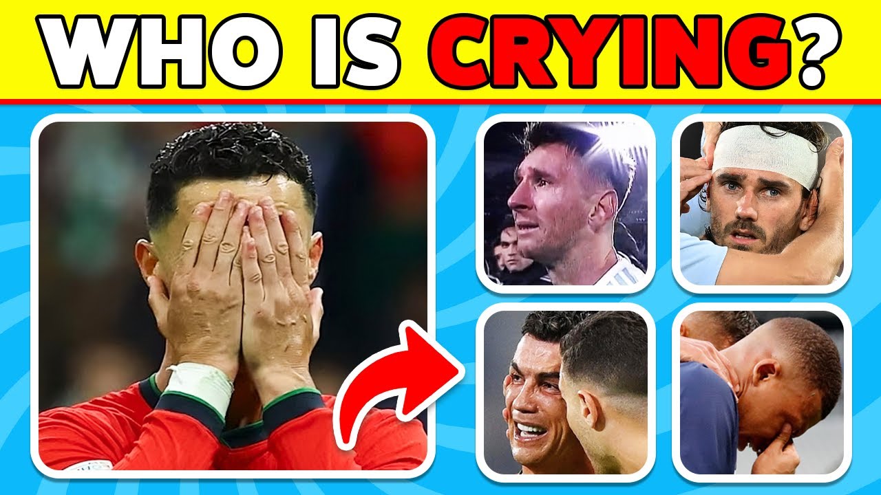 Guess Who's CRYING...? 😭💔⚽ Guess Player by Injury, Red Card and Sad Moment, Ronaldo, Mbappé, Messi
