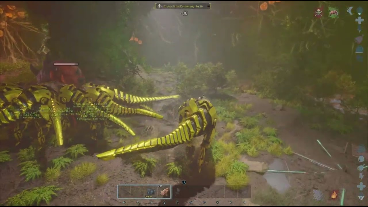 Defeating the Ark boss Alpha broodmother