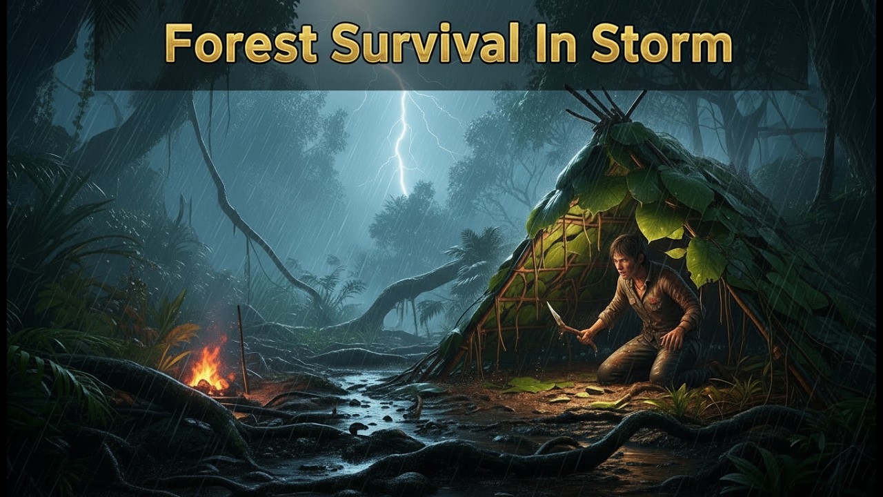 🔥🌲 Hot Springs Wilderness Shelter Build 🏔️💧