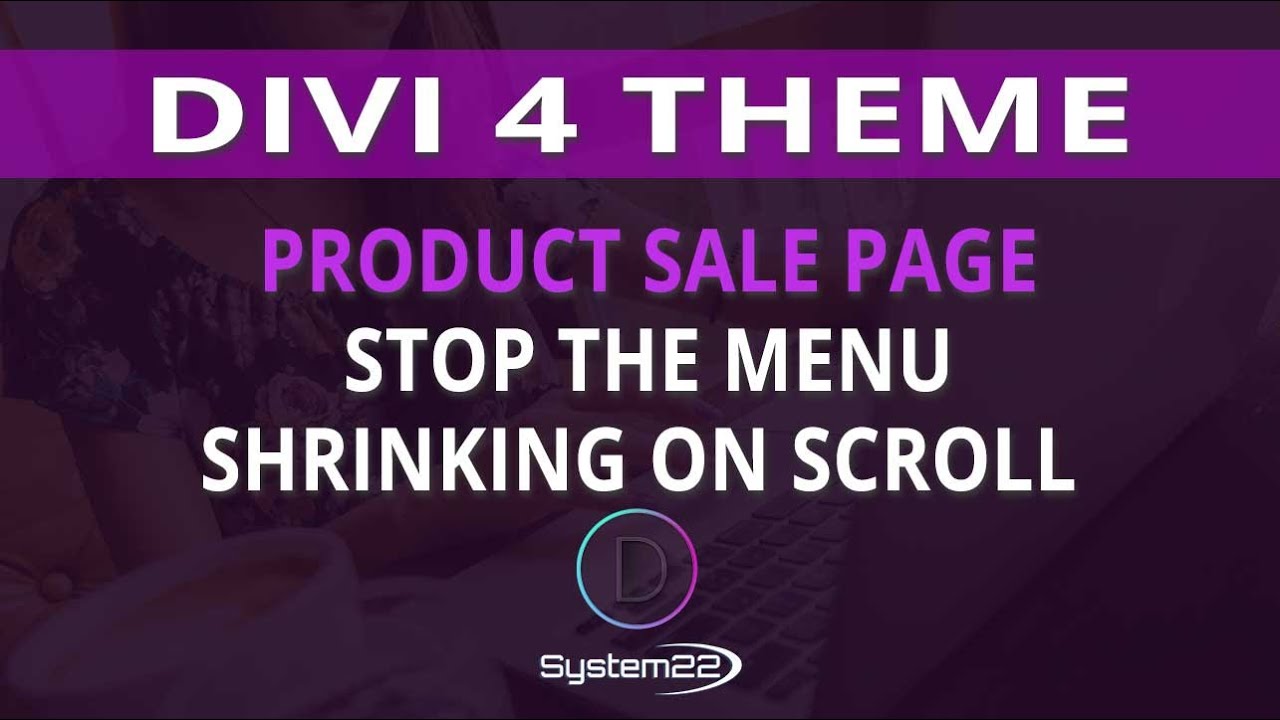 Divi 4 Product Sale Page Stop The Menu Shrinking On Scroll 😎