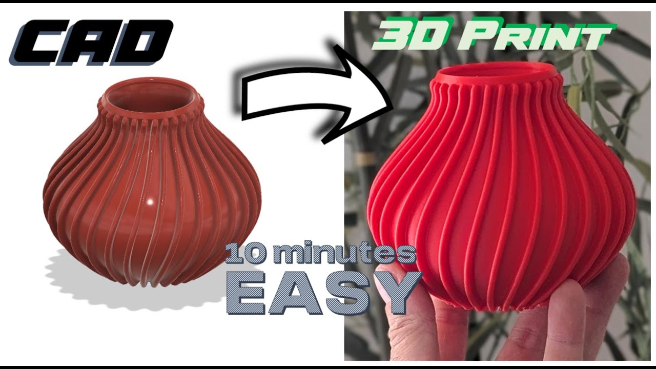 Vase Design for 3D Printing | Easy 10-Minute Tutorial  #3dprint #vase #tutorial #3DVase #Vasedesign