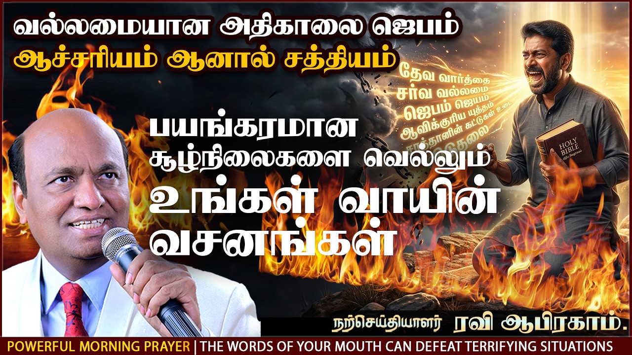 வல்லமையான அதிகாலை ஜெபம் 🔥 Early Morning prayer with Holy Spirit and Power in Tamil | Ravi Abraham