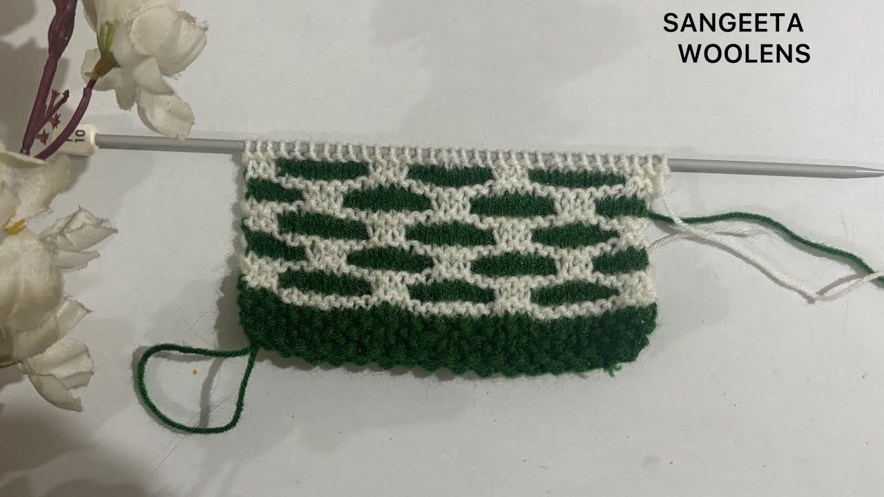 Double colour pattern/Knitting design /दो रंग का डिज़ाइन सभी स्वेटरों के लिए ।