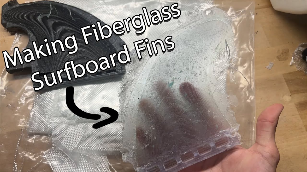 Making fiberglass surfboard fins from a 3d printed mold!