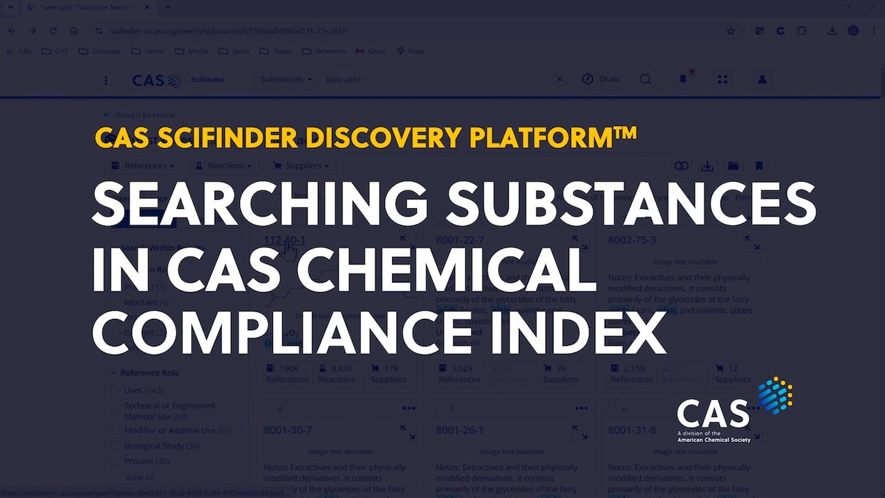 Chemical compliance searches: How to search for substances in CAS Chemical Compliance Index