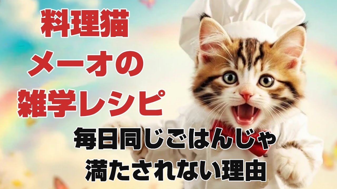 【料理猫メーオの雑学レシピ】毎日同じごはんじゃ満たされない理由