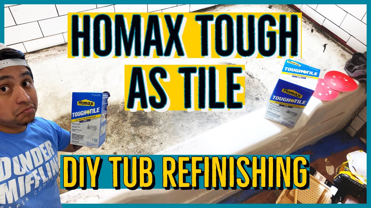 Как отреставрировать старую ванну менее чем за 60 долларов!!! | Homax Tough as Tile Refinishing Kit