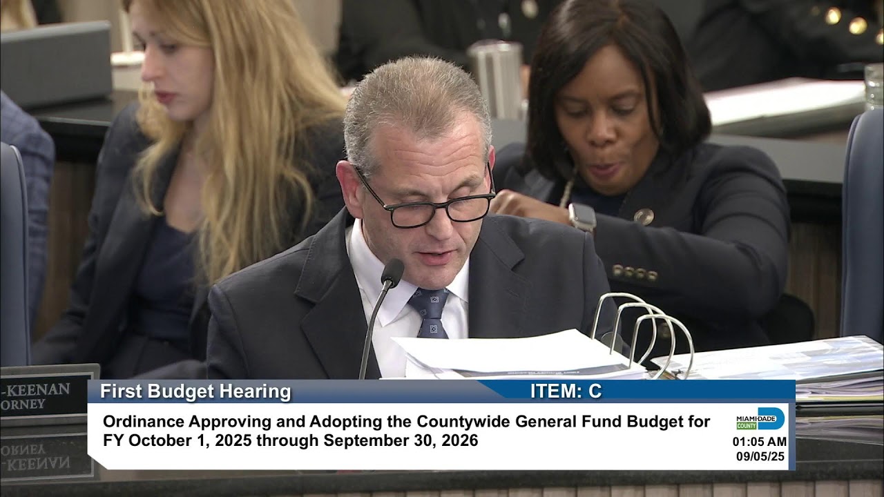 09.04.2025 - Miami-Dade Board of County Commissioners First Budget Hearing