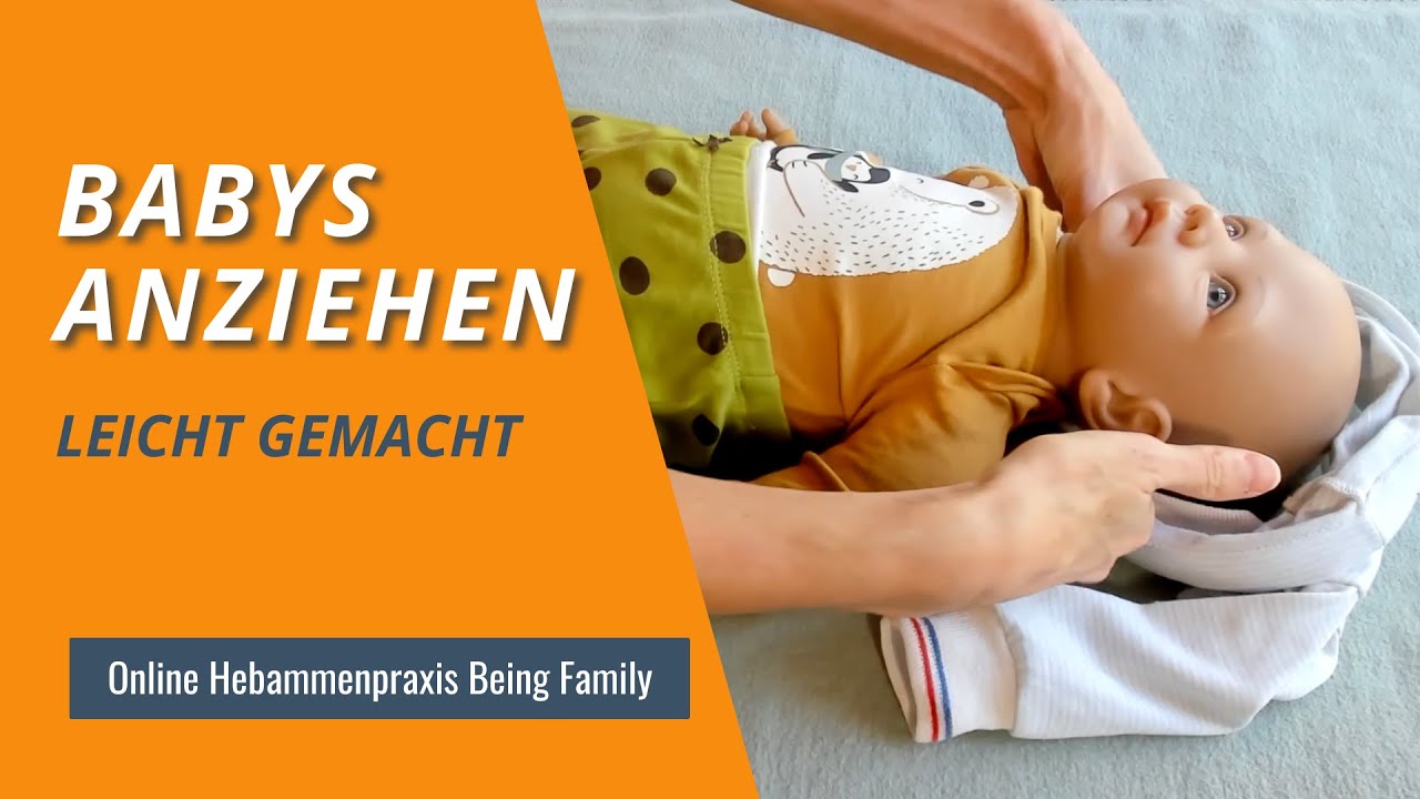 Baby anziehen leicht gemacht. Entspannt Kleidung über den Kopf anziehen