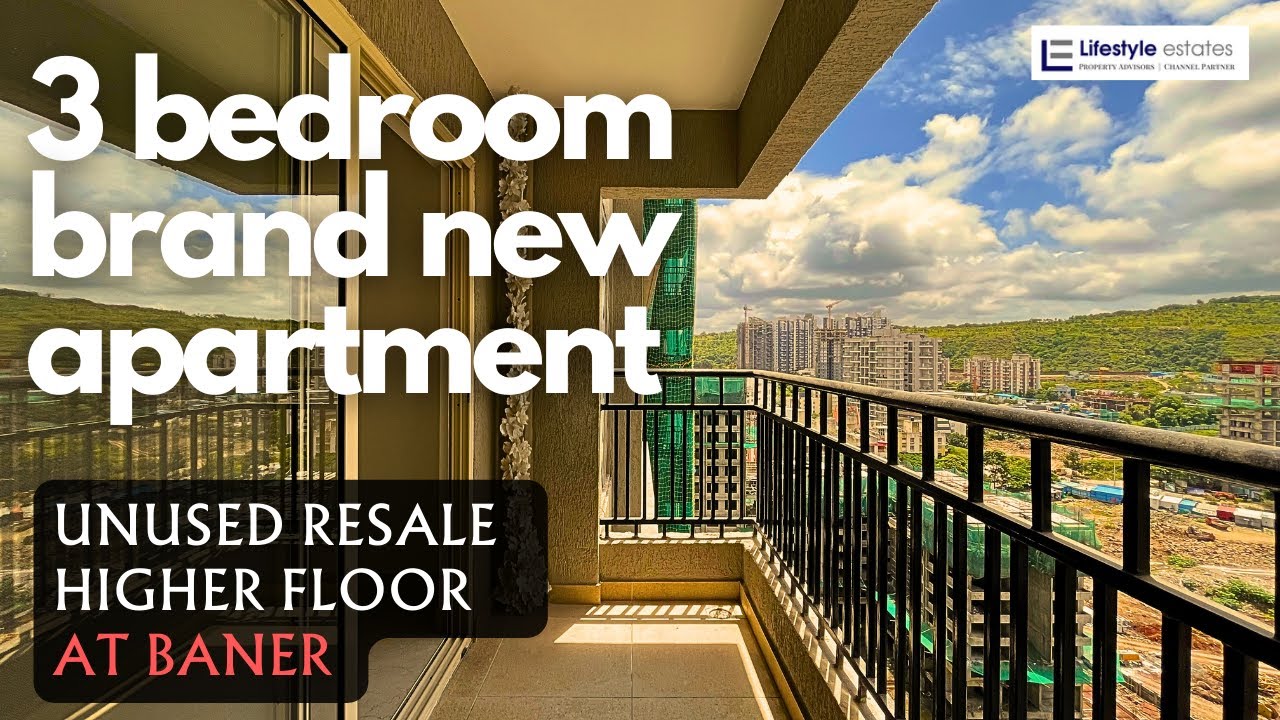 Exclusive 3BHK Apartment in Prime Baner, Pune Location - Ready to Move-In - Hill & Amenity view
