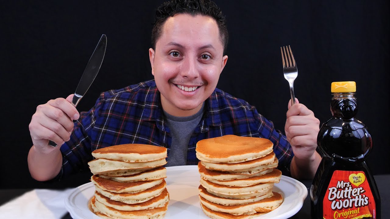20 Pancake Breakfast Mukbang! (ASMR Eating/Talking)