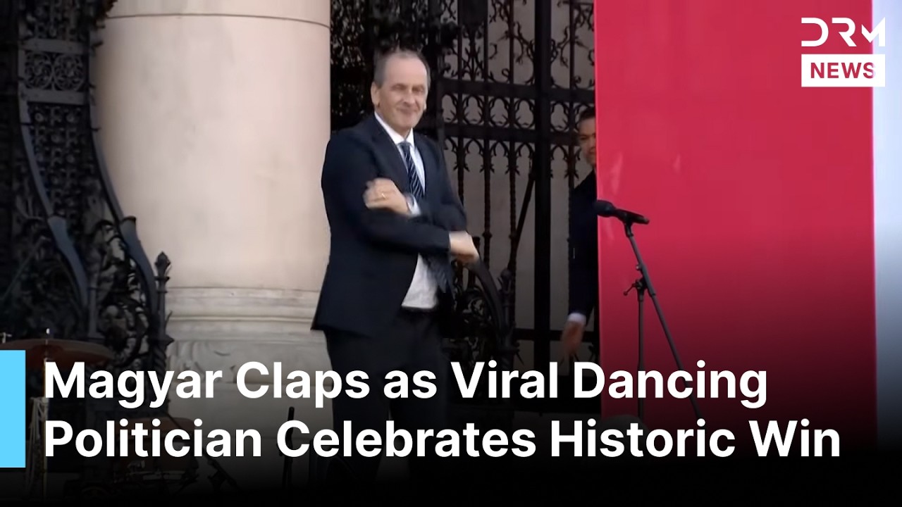 Viral Dancing Hungarian Politician Hegedus Dances on Parliament Steps After Magyar Sworn In | AC1G