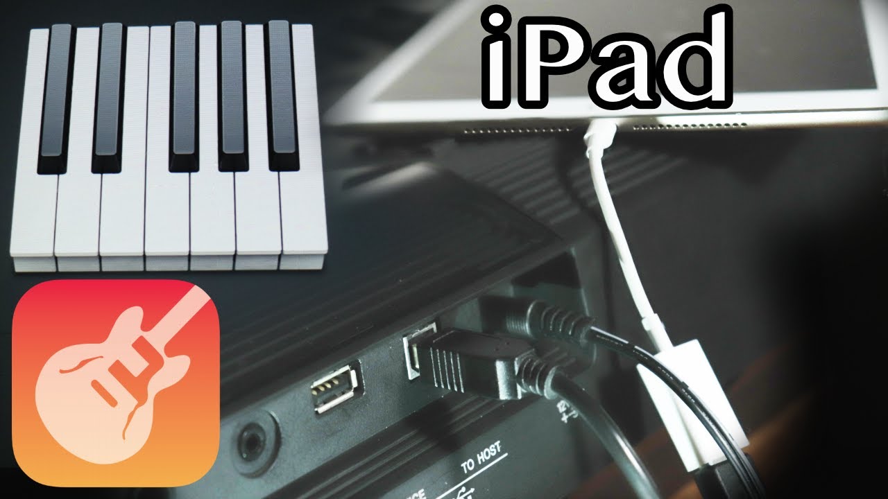 How to connect Yamaha psr e-453 keyboard to iPad Garageband | iPad Air 2  in 2022  iOS 15