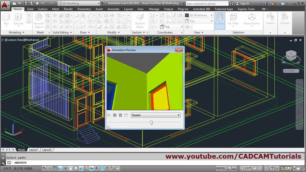 AutoCAD Walkthrough Tutorial | AutoCAD 3D House Modeling Tutorial Beginner Basic - 8