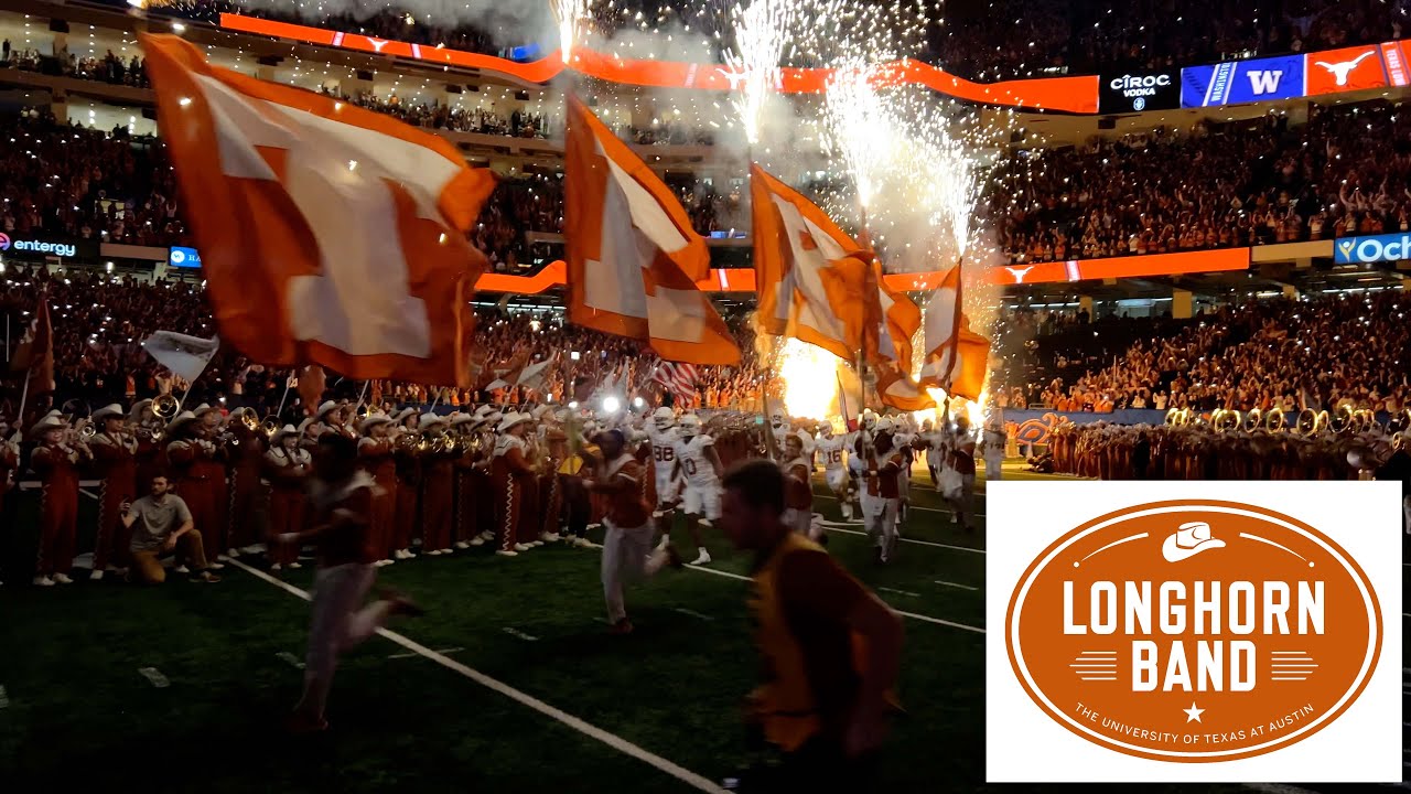 Team Entrance - Texas vs. Washington - CFP Semifinal - 1/1/2024 - University of Texas Longhorn Band