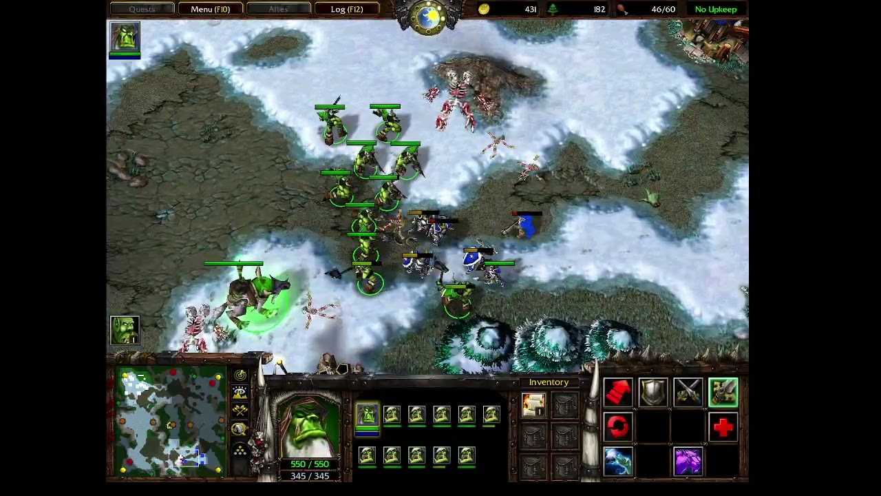 Warcraft 3 The Frozen Throne - Orc vs Human insane