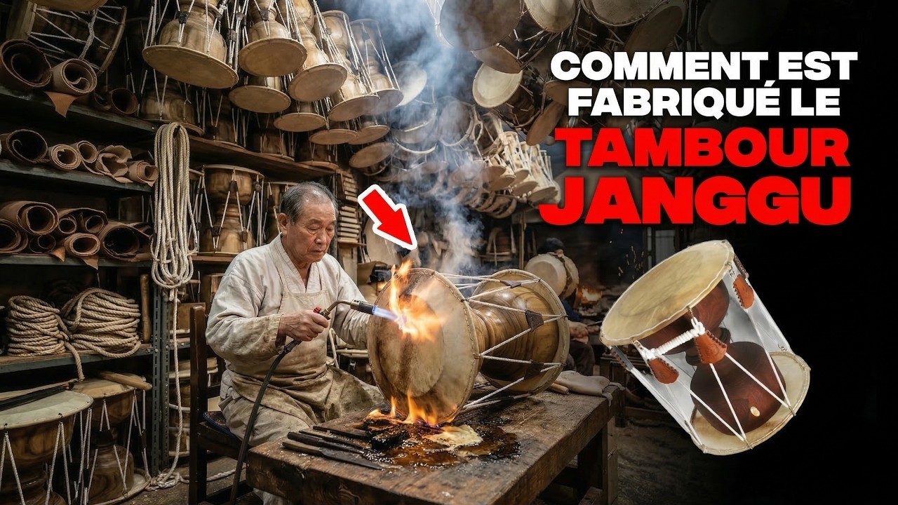 Comment sont fabriqués les TAMBOURS Janggu les plus CHERS du MONDE ? [Processus artisanal]